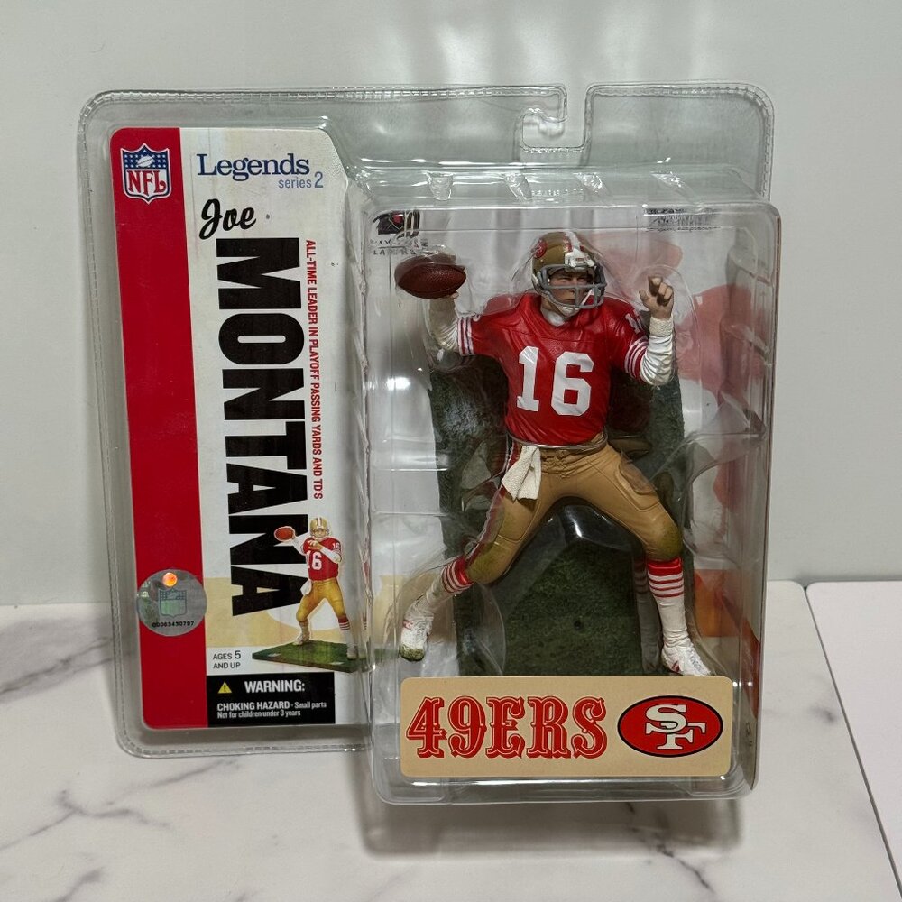Joe Montana San Francisco 49ers McFarlane NFL Legends Series 2 – Red Jersey NIB - Picture 1 of 5